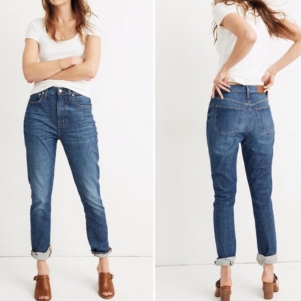 Madewell High-Rise Slim Boyjean in Frisco Wash Jeans Sz 28